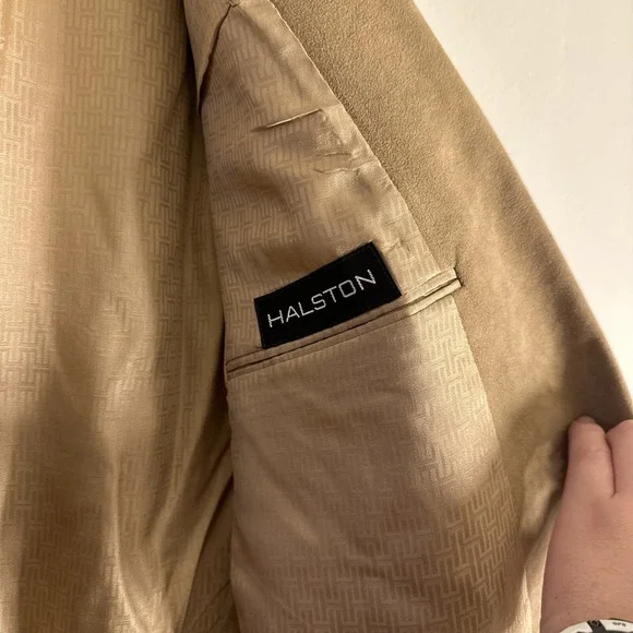 Vintage The Academy Award Clothes Halston Suede Sports Coat Blazer Jacket Sz Xl